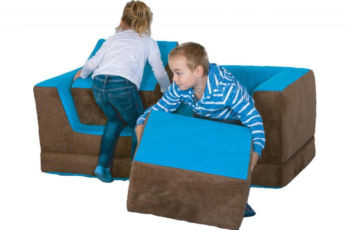 Kindercouch mit Hockern