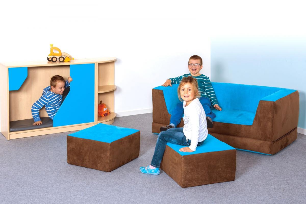 Kindercouch mit Hockern
