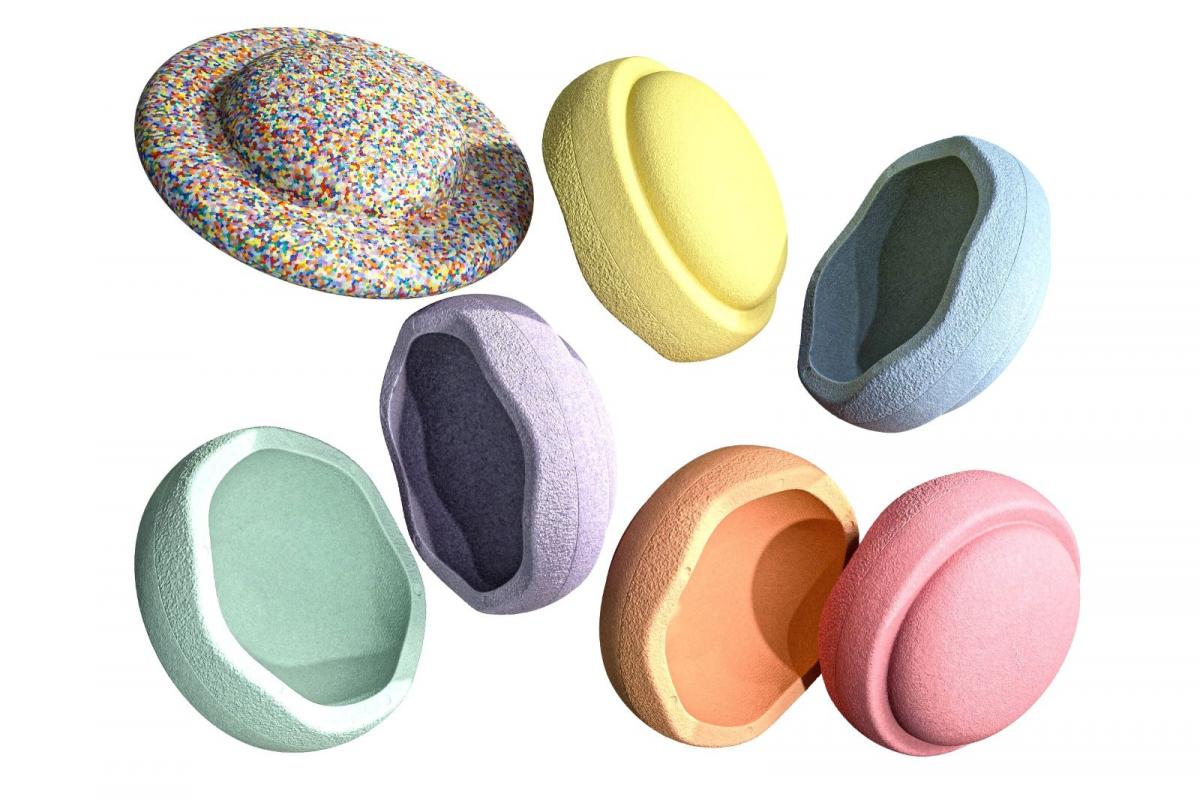 Stapelstein: Rainbow Pastell Set 6+1