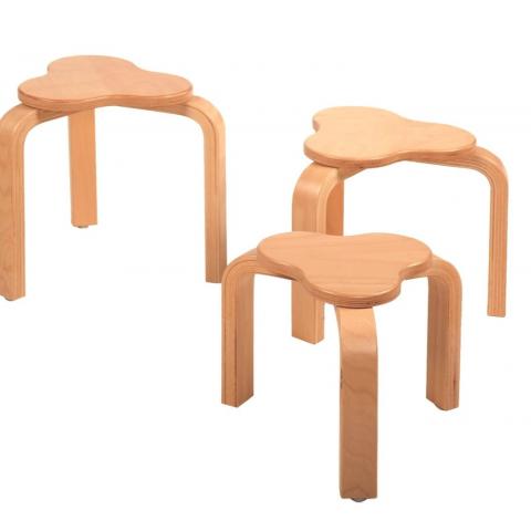 Kleeblatt Stapelhocker